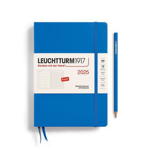 Leuchtturm, Blue, Planners, Art & School, 2025, A5, Medium, Weekly, Notebook, Sky, 816359